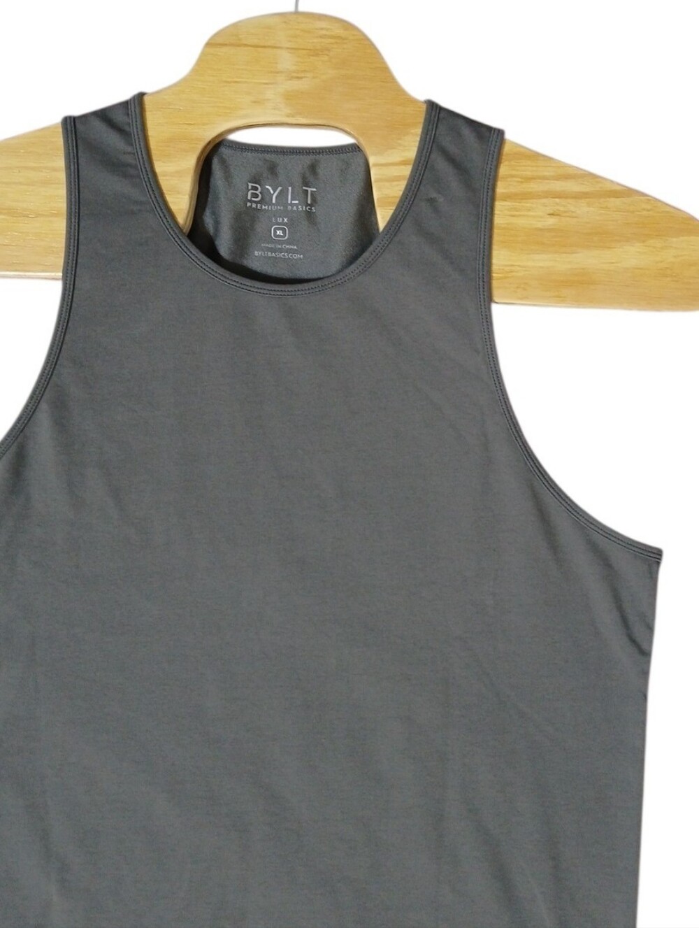 BYLT Basics Lux Drop-Cut Tank Charcoal Mens XL